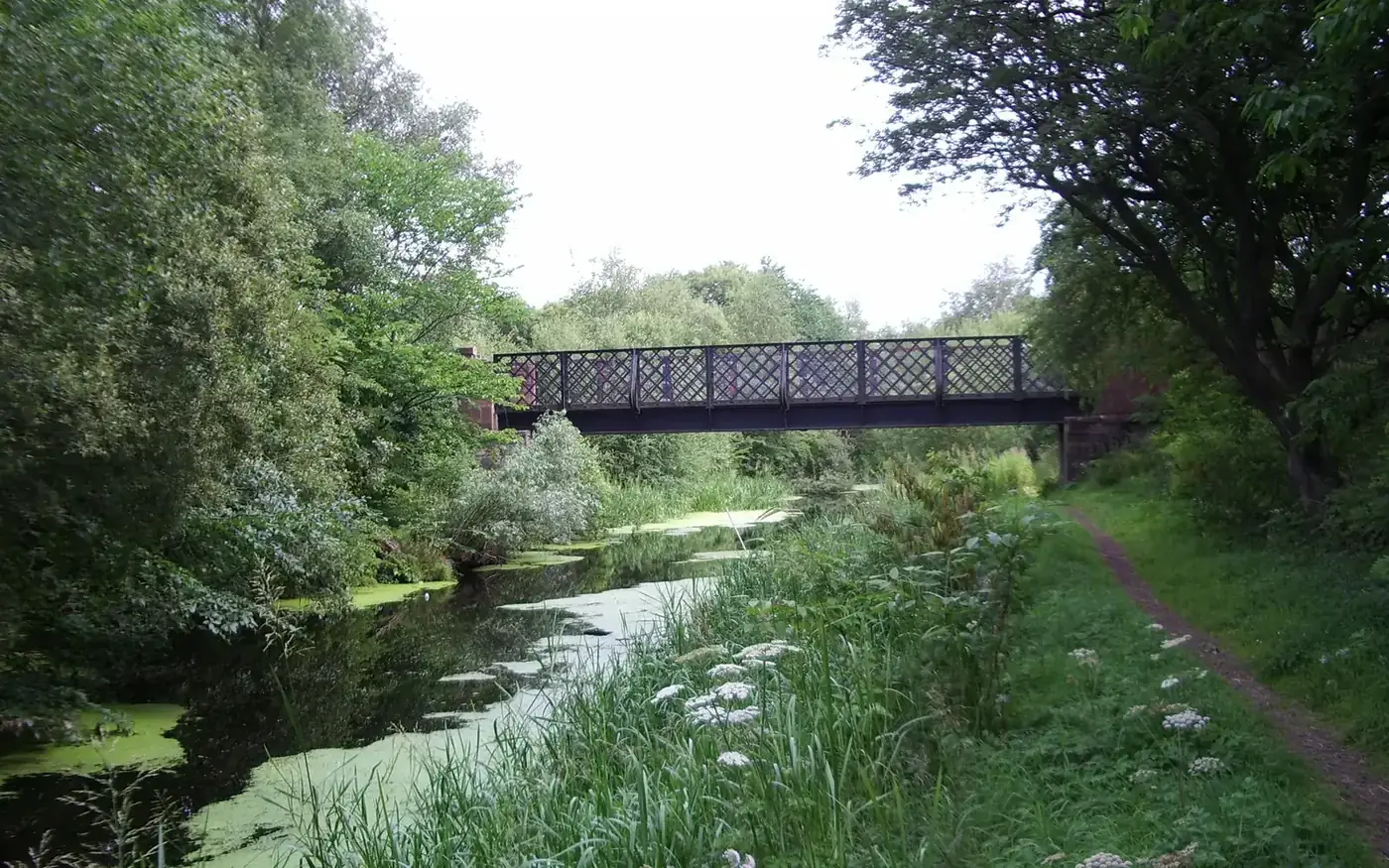 Footbridge over the Monkland Canal at Drumpellier Country Park, Coatbridge