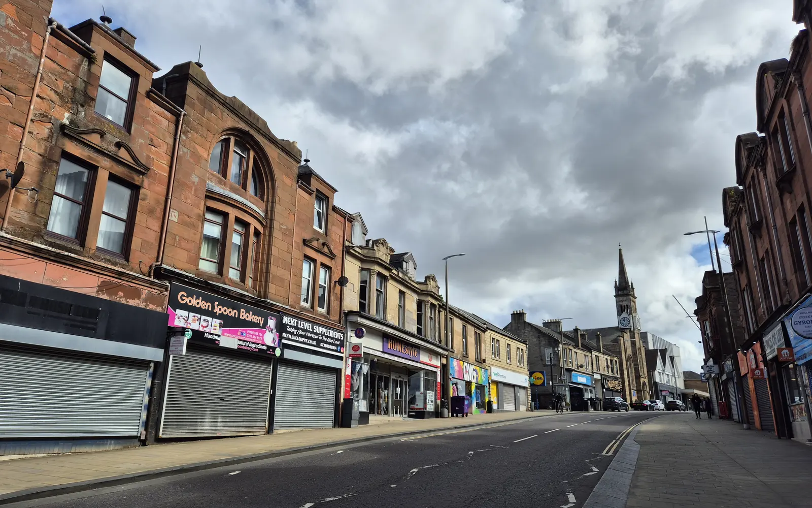 Main Street in Wishaw town centre